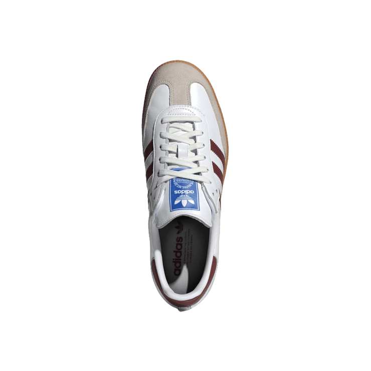 adidas Samba OG Cloud White Collegiate Burgundy Angle 0