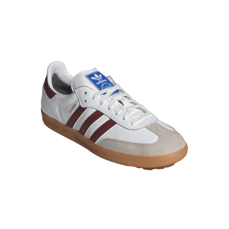 adidas Samba OG Cloud White Collegiate Burgundy Angle 2