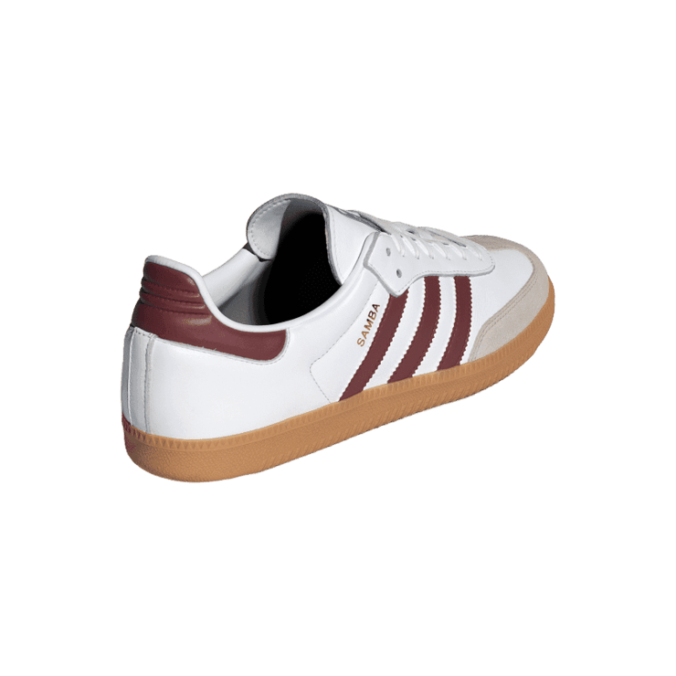 adidas Samba OG Cloud White Collegiate Burgundy Angle 3