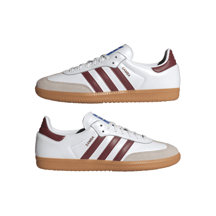 adidas Samba OG Cloud White Collegiate Burgundy Angle 5