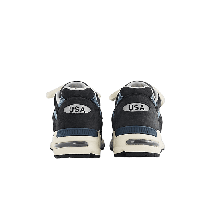 New Balance 990v2 Made in USA Teddy Santis Navy Castlerock Angle 1