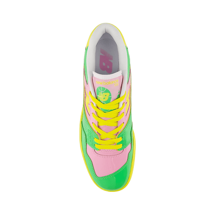 New Balance 550 Y2K Patent Leather Pink Green Angle 1