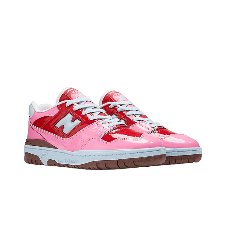 New Balance 550 Y2K Patent Leather Red Pink Angle 2
