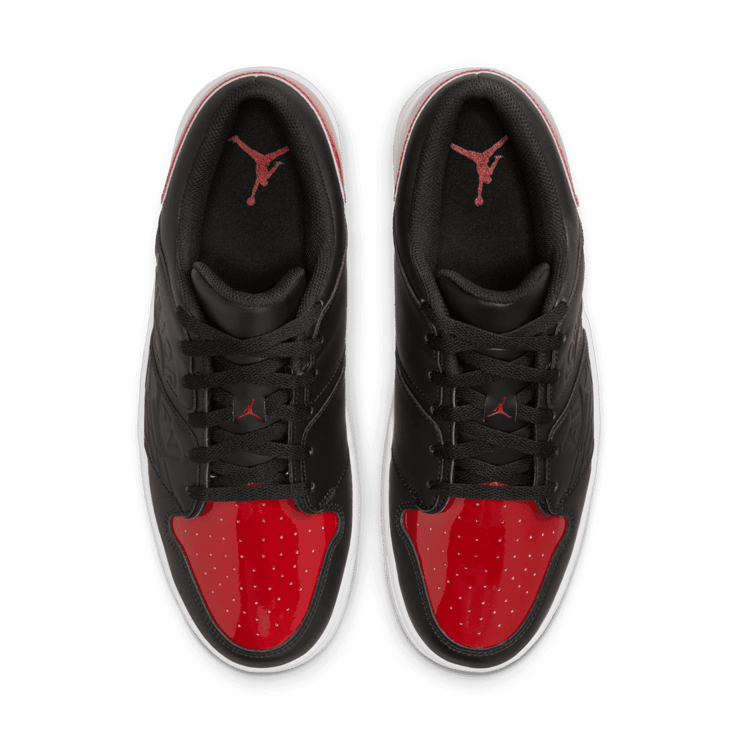 Air Jordan Nu Retro 1 Low Patent Bred Angle 1