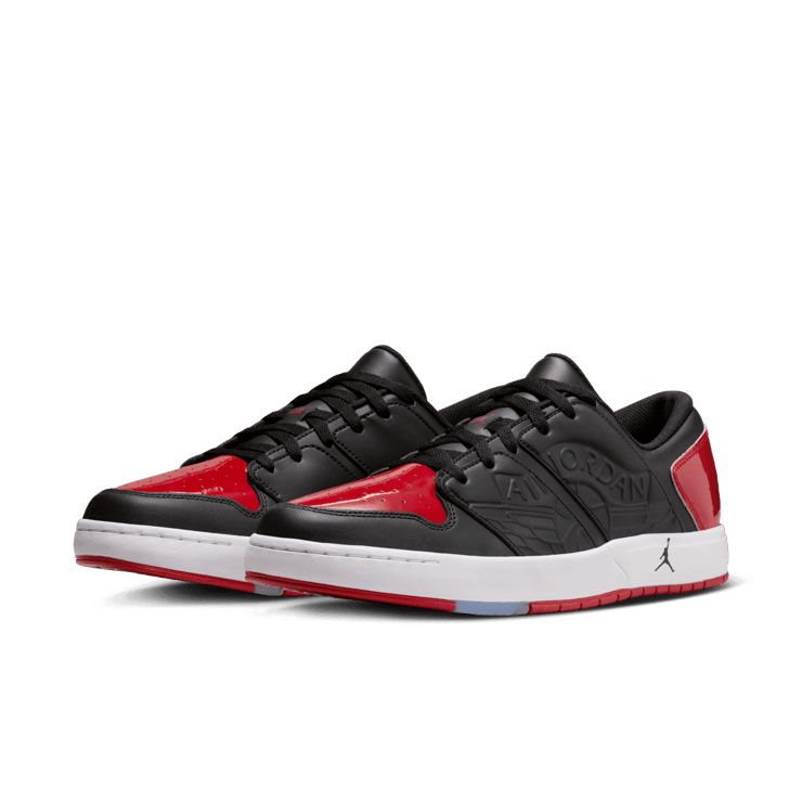 Air Jordan Nu Retro 1 Low Patent Bred Angle 2