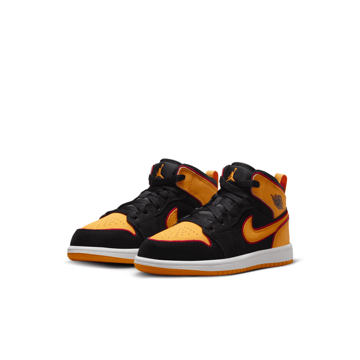 Air Jordan 1 Mid SE 'Vivid Orange' (PS) Angle 3