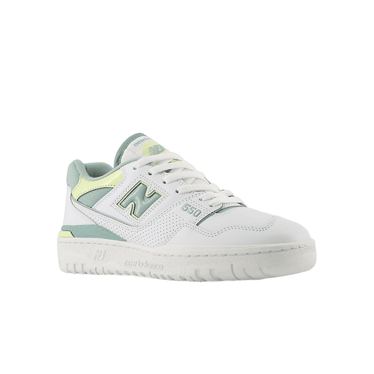 New Balance 550 Salt Marsh Limelight Angle 2