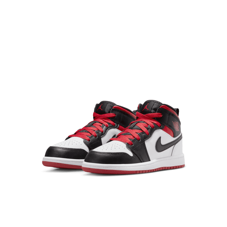 Air Jordan 1 Mid  'Gym Red Black Toe' (PS) Angle 2