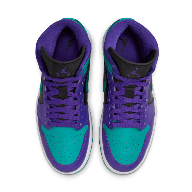 Jordan 1 Mid Black Grape (W) Angle 1