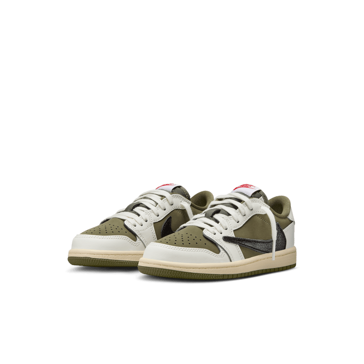Air Jordan 1 Retro Low OG Travis Scott Medium Olive (PS) Angle 2