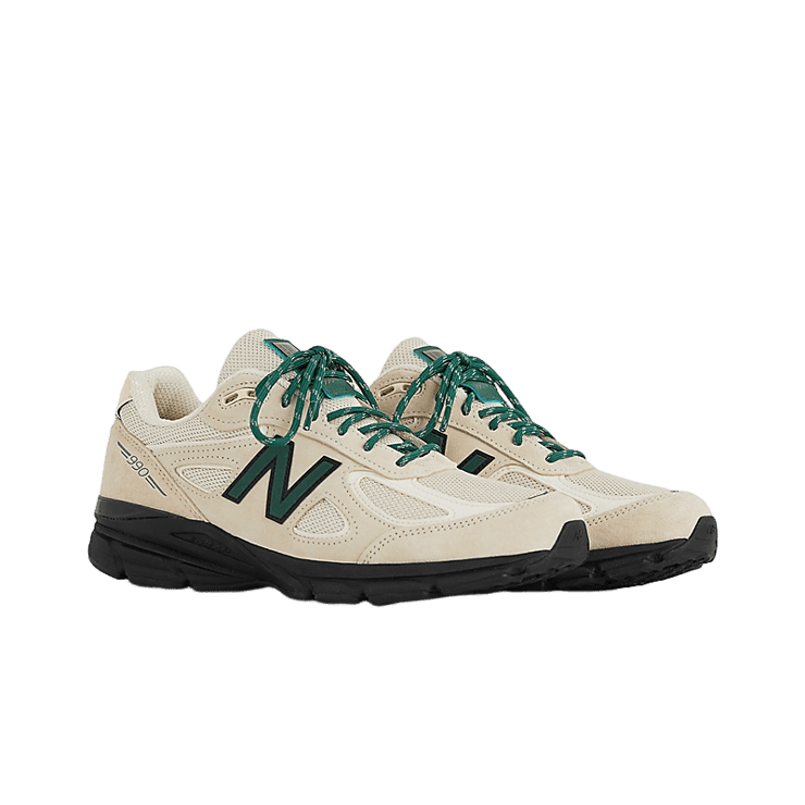 New Balance 990v4 Made in USA Macadamia Green Angle 2
