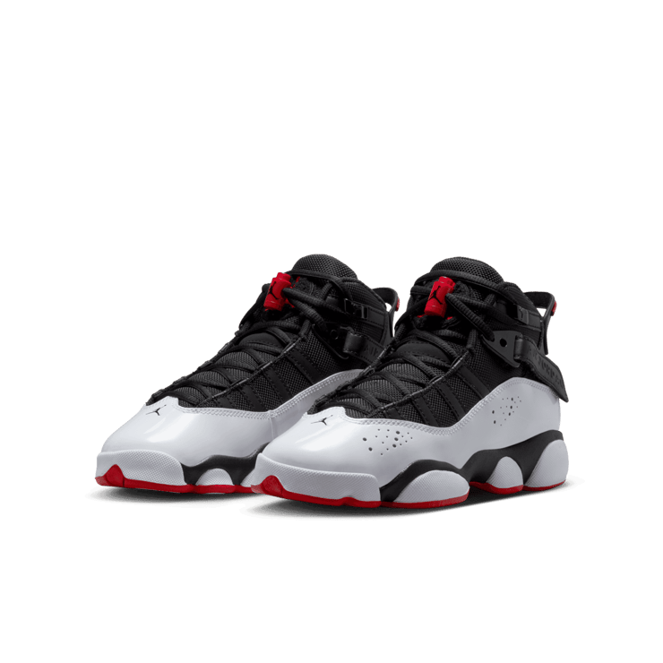 Jordan 6 Rings 'Black Varsity Red' (GS) Angle 2