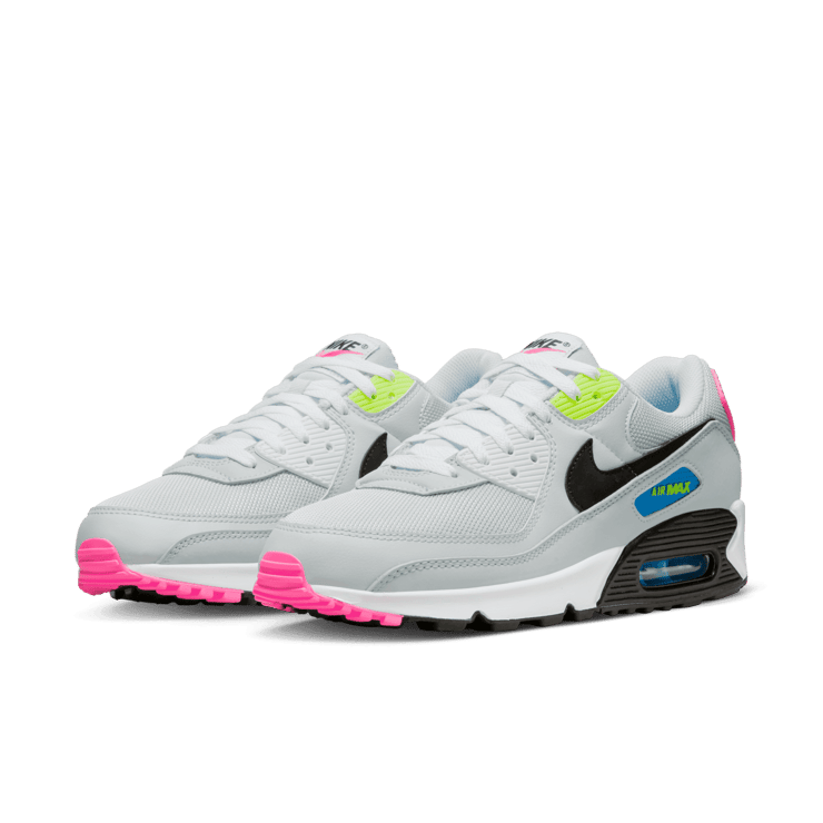 Nike Air Max 90 Grey Neon Angle 2