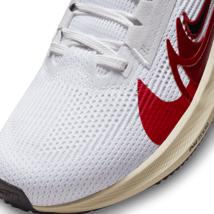 Nike Air Zoom Pegasus 40 Premium 'Quadruple Swoosh - White Team Red' (W) Angle 4