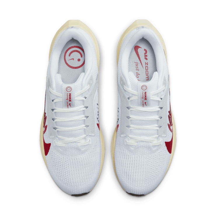 Nike Air Zoom Pegasus 40 Premium 'Quadruple Swoosh - White Team Red' (W) Angle 1