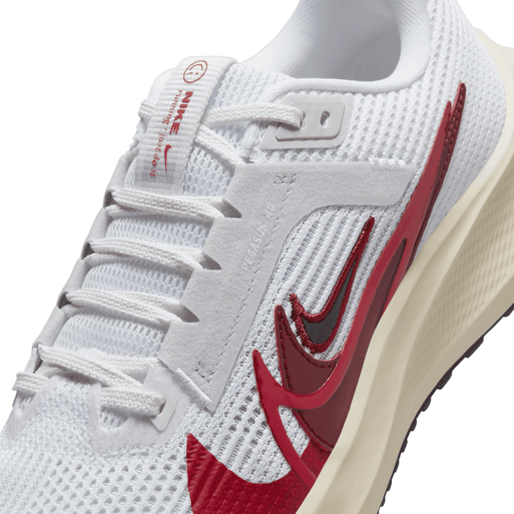 Nike Air Zoom Pegasus 40 Premium 'Quadruple Swoosh - White Team Red' (W) Angle 8