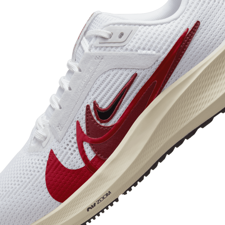 Nike Air Zoom Pegasus 40 Premium 'Quadruple Swoosh - White Team Red' (W) Angle 9