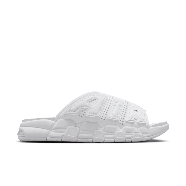 Nike Air More Uptempo Slide Triple White Angle 1