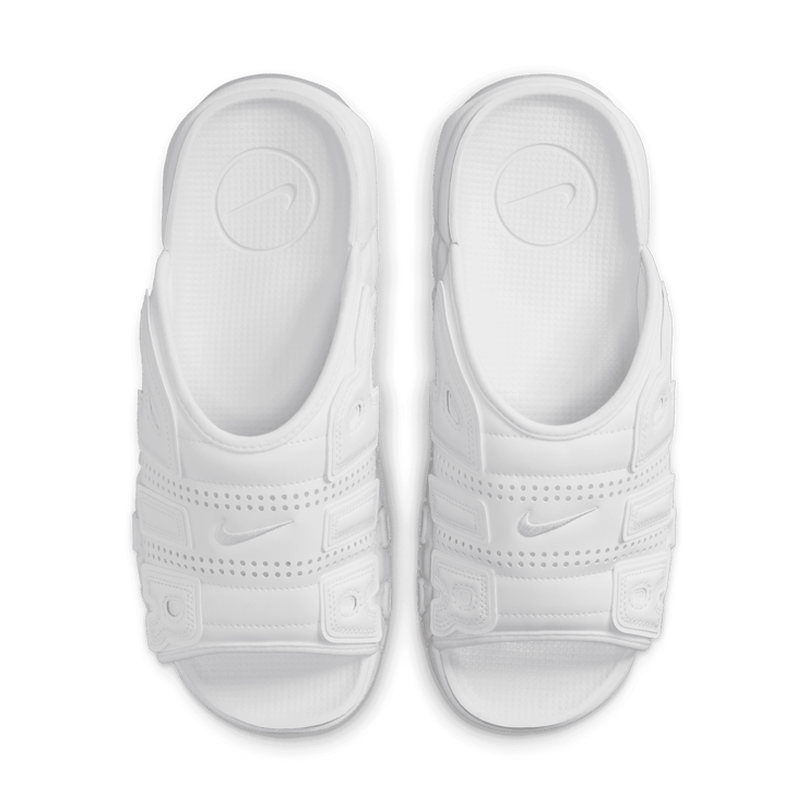 Nike Air More Uptempo Slide Triple White Angle 2