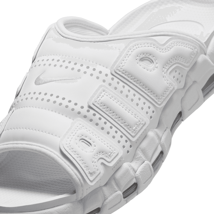 Nike Air More Uptempo Slide Triple White Angle 3