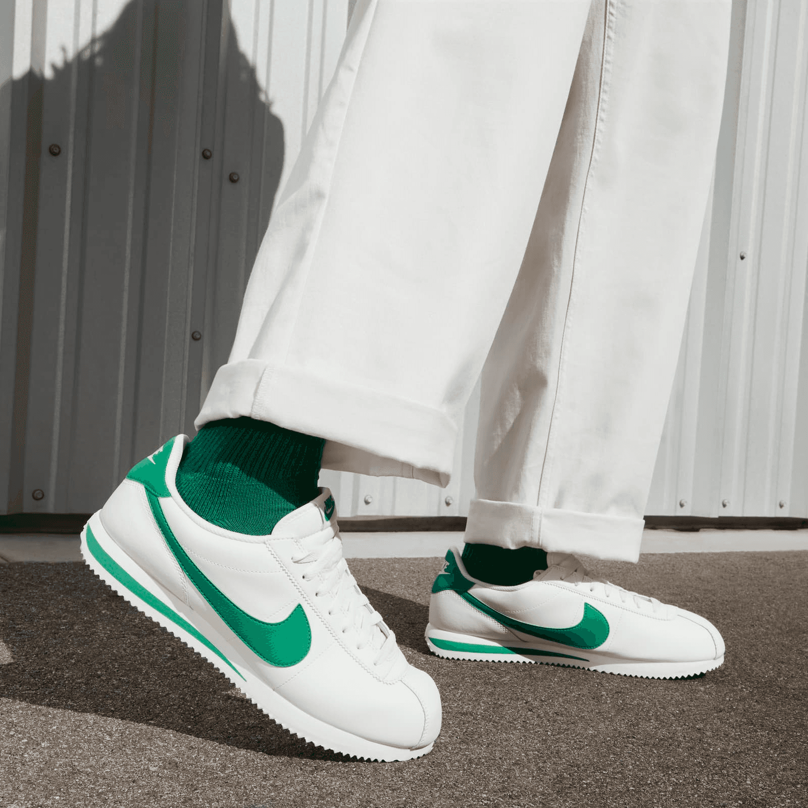 nike cortez mens green