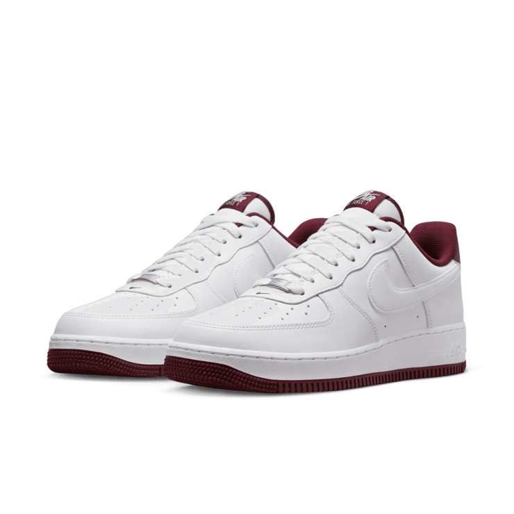 Nike Air Force 1 Low White Dark Beetroot Angle 2