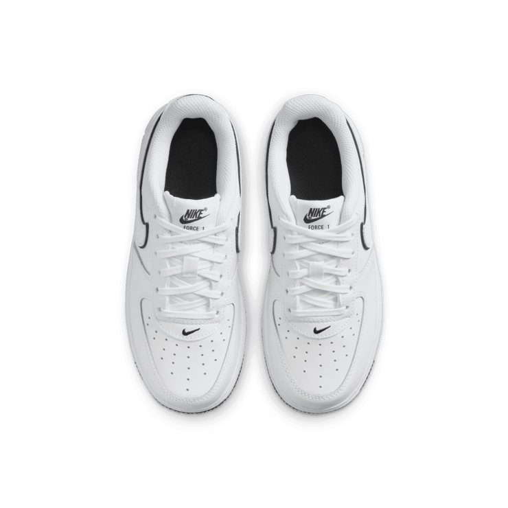 Nike Force 1 Low 'White Black' (PS) Angle 1