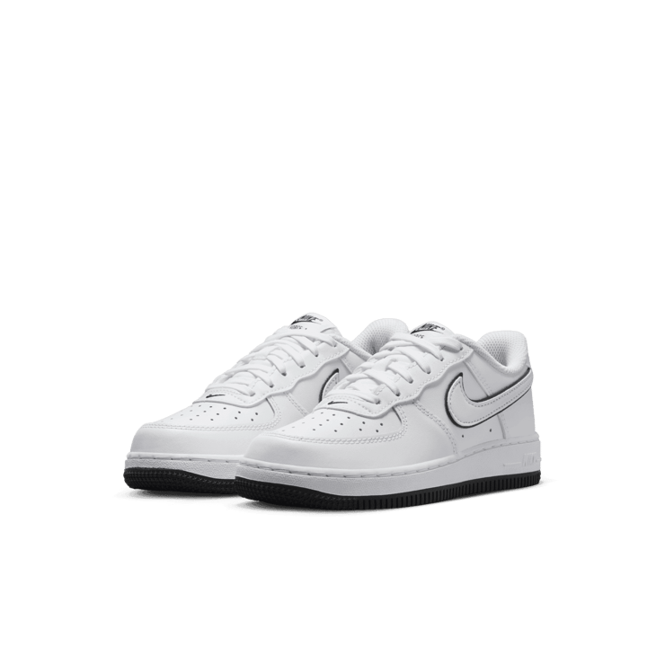Nike Force 1 Low 'White Black' (PS) Angle 2