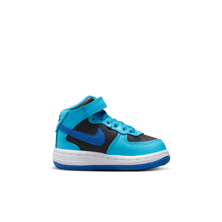 Nike Force 1 Mid LE 'Blue Lightning Black' (TD) Angle 1