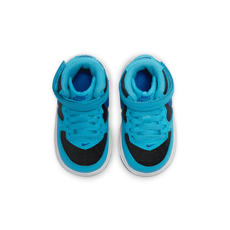 Nike Force 1 Mid LE 'Blue Lightning Black' (TD) Angle 2