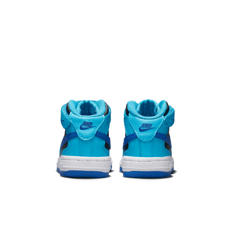 Nike Force 1 Mid LE 'Blue Lightning Black' (TD) Angle 4