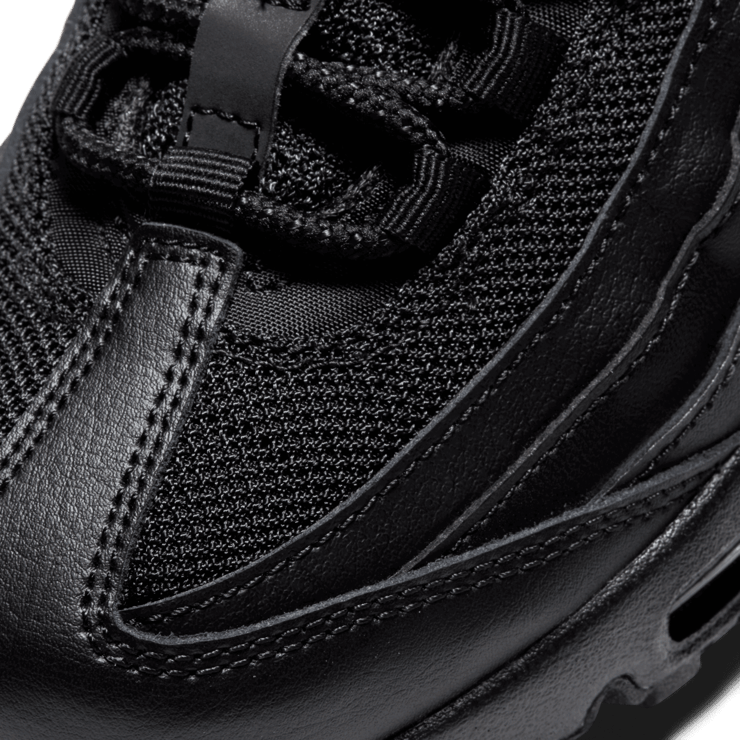 Nike Air Max 95 Recraft 'Triple Black' (GS) Angle 4