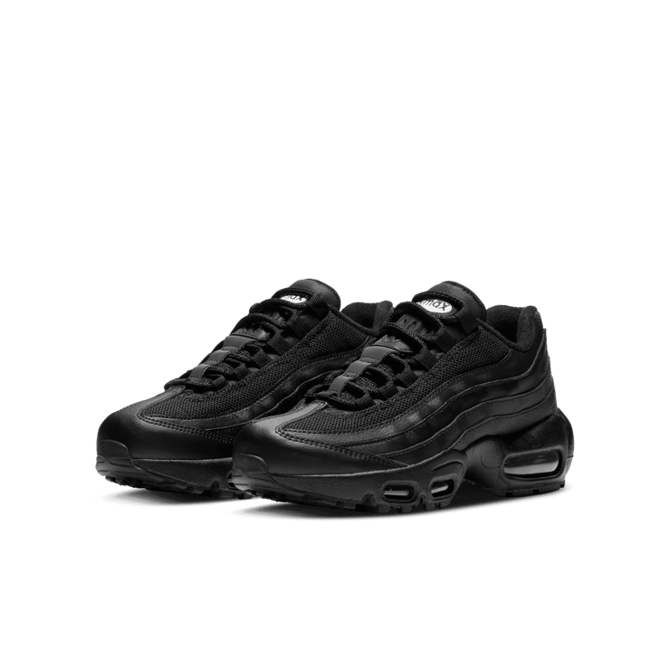 Nike Air Max 95 Recraft 'Triple Black' (GS) Angle 2