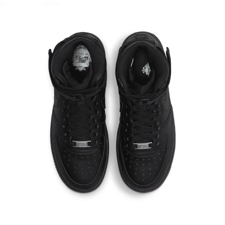 Nike Air Force 1 High LE 'Triple Black' (GS) Angle 1