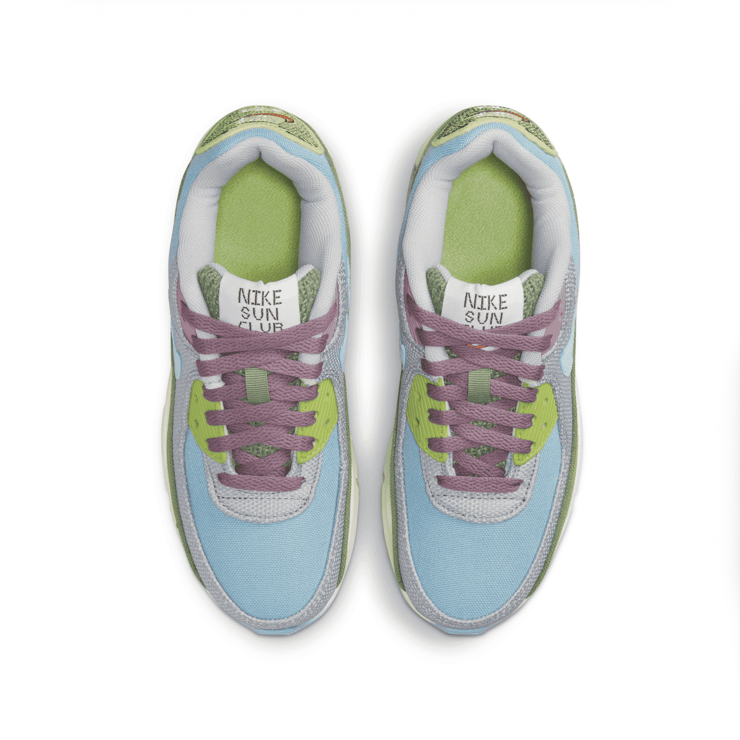 Nike Air Max 90 SE 'Sun Club - Worn Blue Treeline' (GS) Angle 0