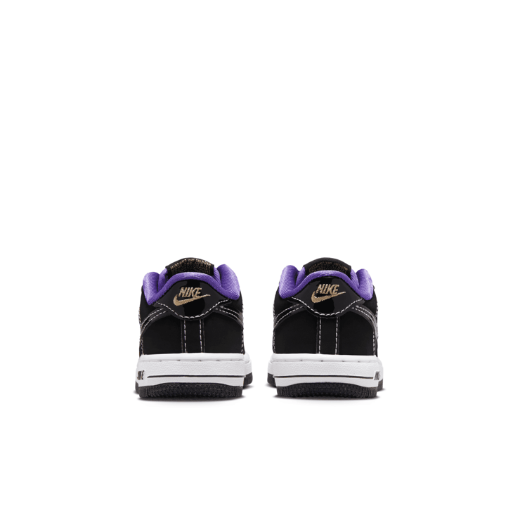 Nike Force 1 LV8 'Cracked - Black White' (TD) Angle 4