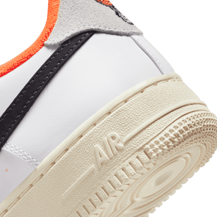 Nike Air Force 1 LV8 'Hoops Pack - White Total Orange' (GS) Angle 5