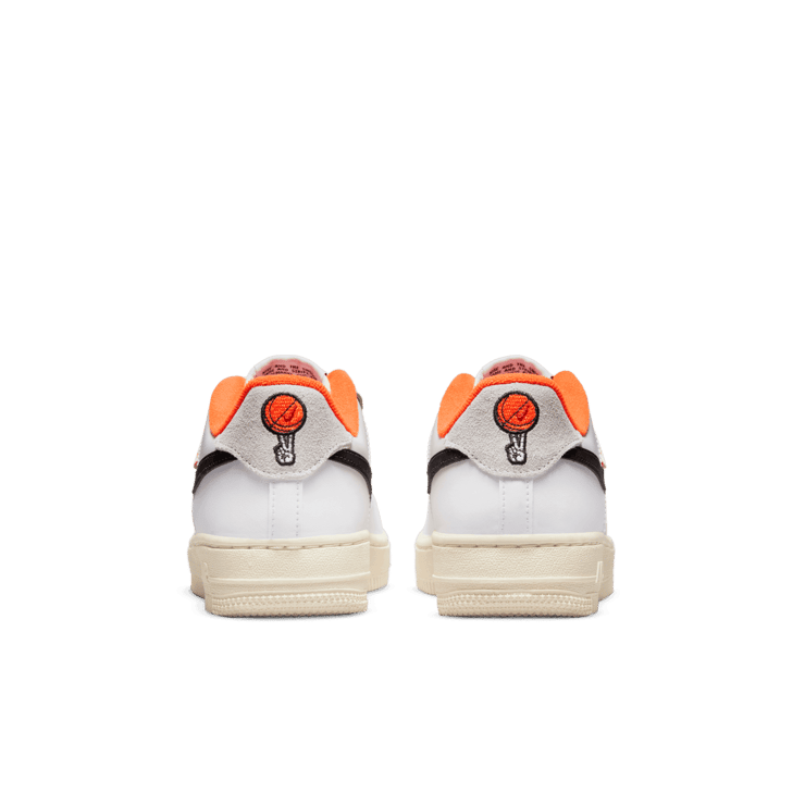 Nike Air Force 1 LV8 'Hoops Pack - White Total Orange' (GS) Angle 3