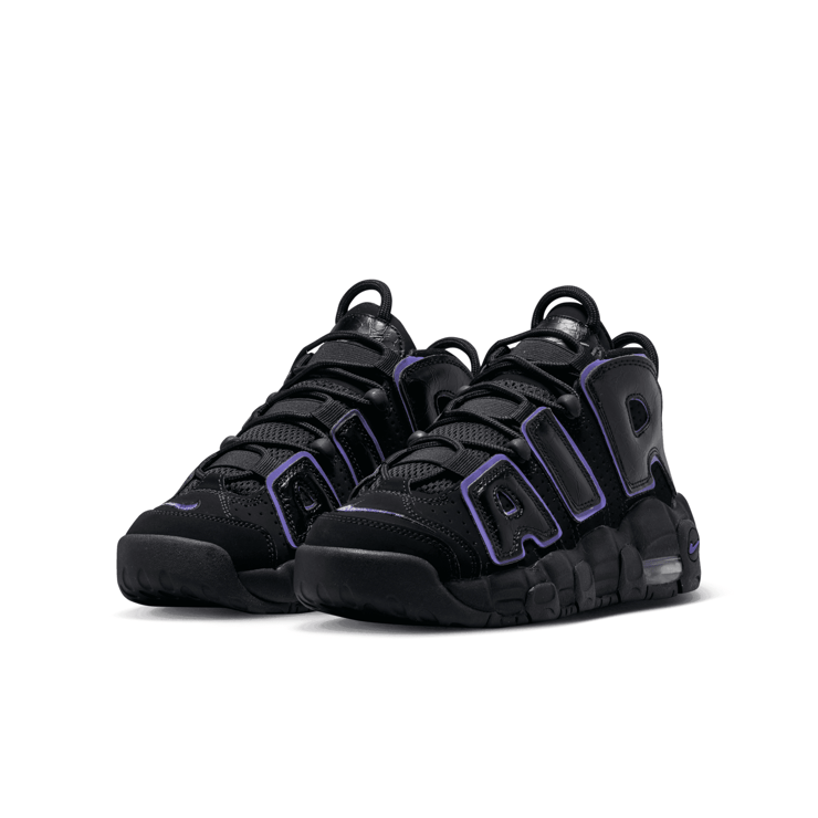 Nike Air More Uptempo 'Black Action Grape' (GS) Angle 3