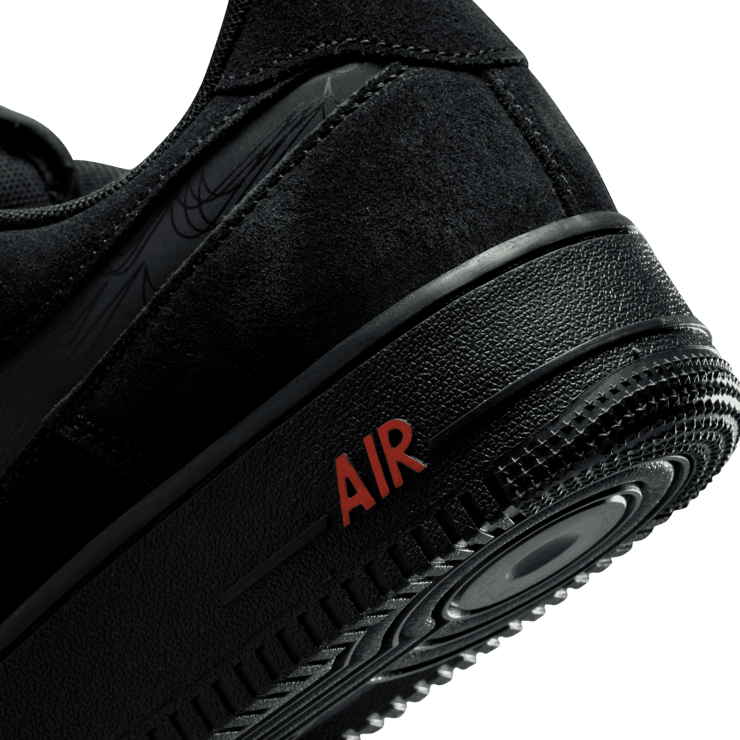Nike Air Force 1 Low Multi-Swoosh Black Orange Angle 5