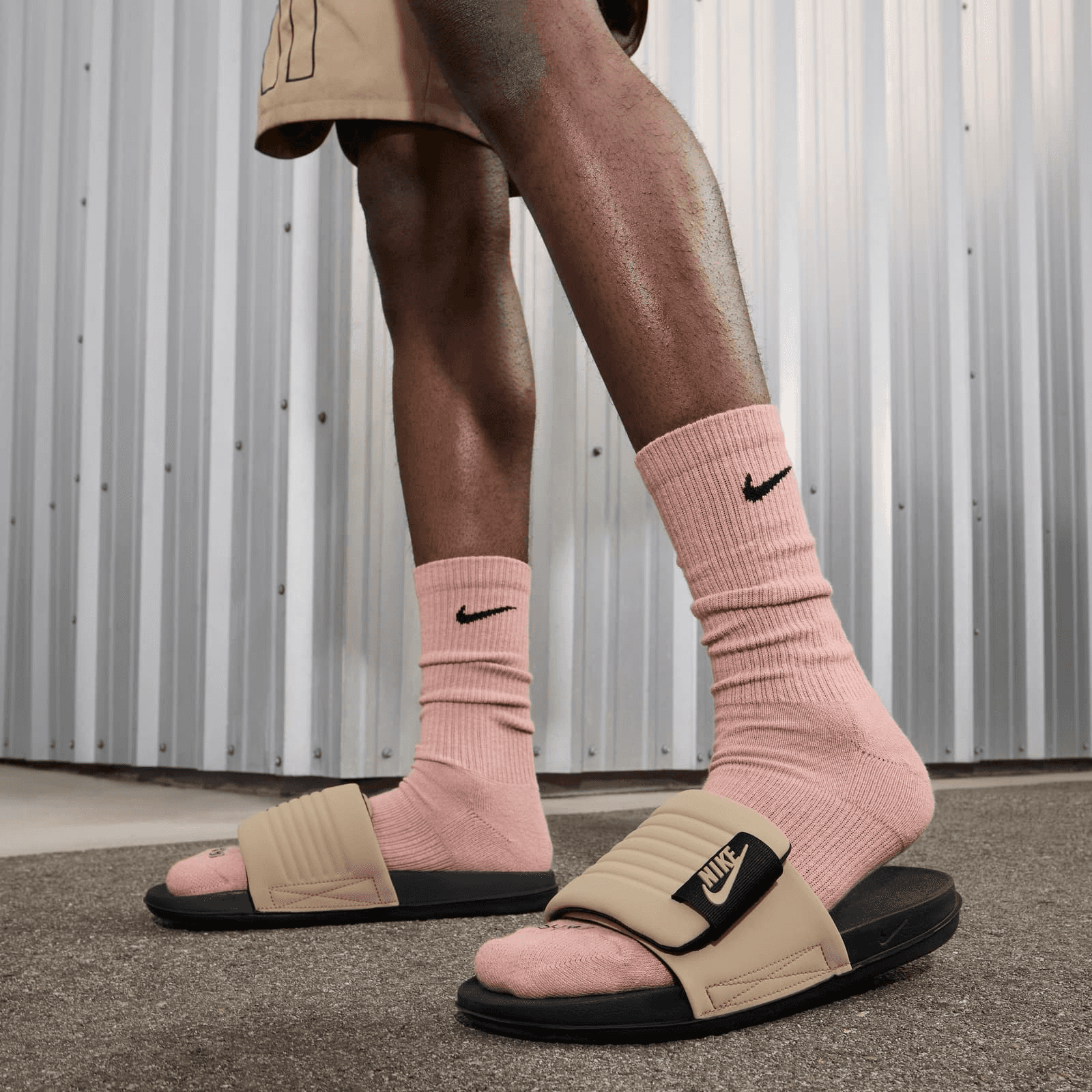 nike socks with slides