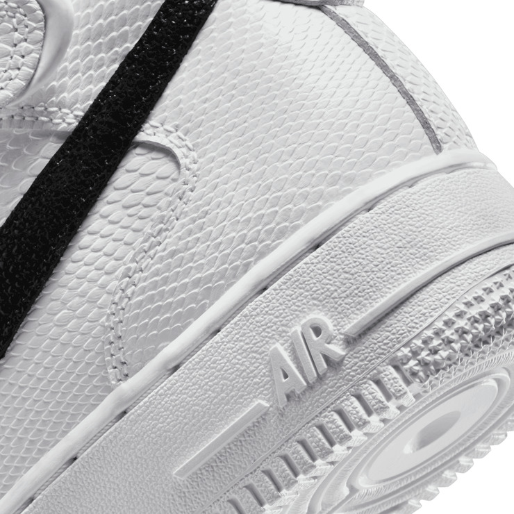 Nike Air Force 1 Mid Reptile White Black (W) Angle 5