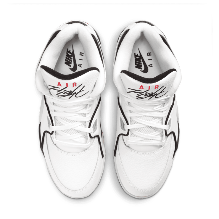 Nike Air Flight 89 White Black Red Angle 1