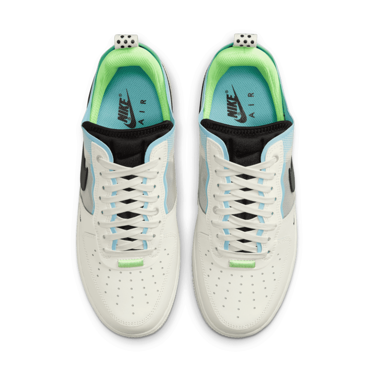 Nike Air Force 1 React White Ghost Green Blue Chill Angle 1