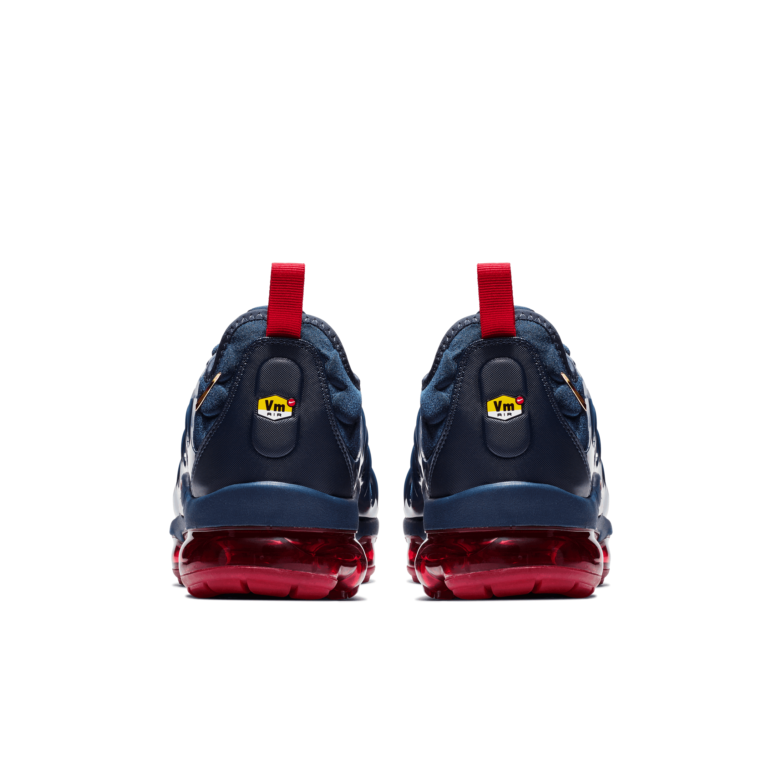 navy and red vapormax plus