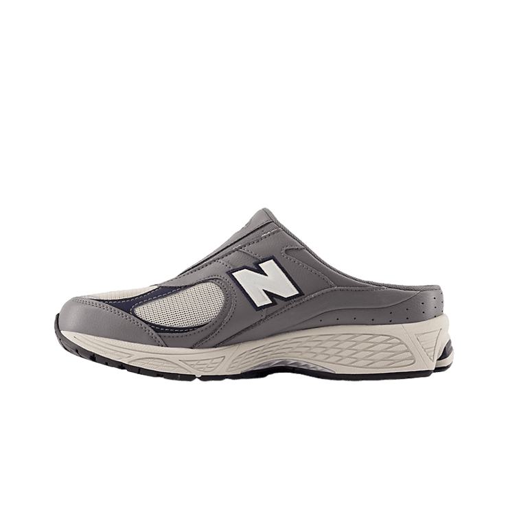 New Balance 2002R Mule Grey Leather Angle 0