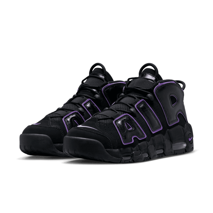 Nike Air More Uptempo Black Action Grape Angle 2