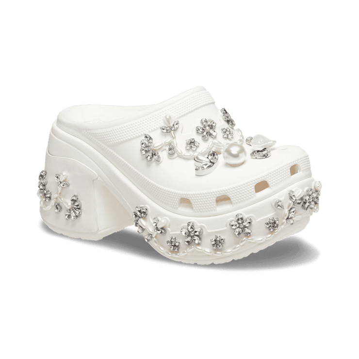 Crocs Siren Simone Rocha White (W) Angle 3