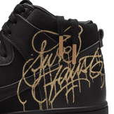 Nike SB Dunk High FAUST Black Gold Angle 6