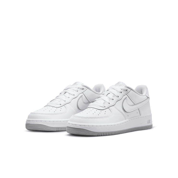 Nike Air Force 1 'White Wolf Grey' (GS) Angle 3